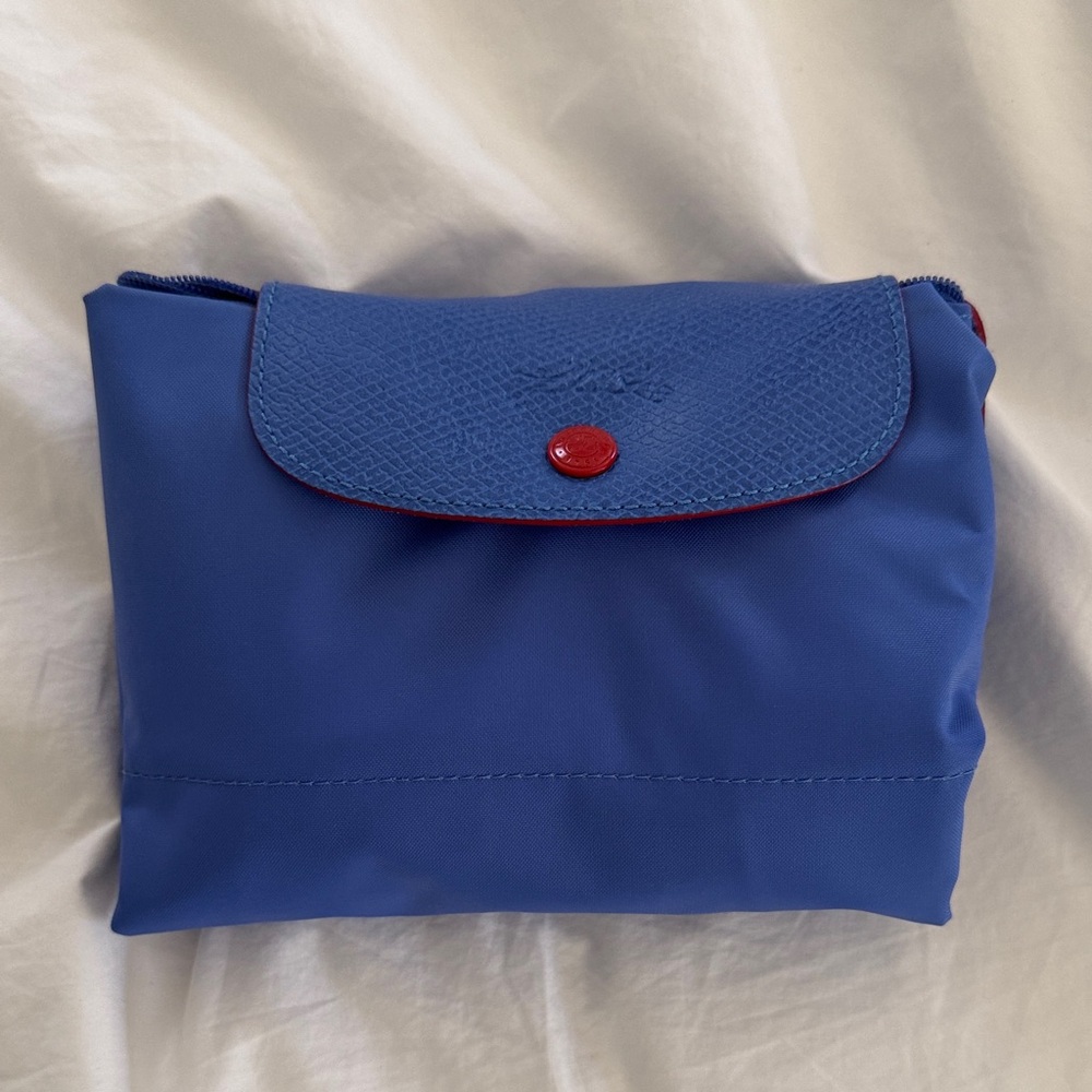 Longchamp Blue Tote with Red Trim - Picture 7 of 7
